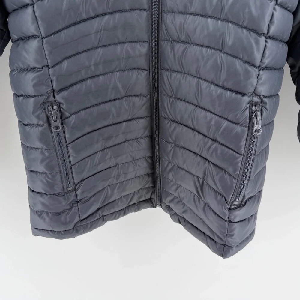 Old Navy Puffer Jacket Kids L 10-12 Navy Blue Excellent Frost Free Quilted Zip